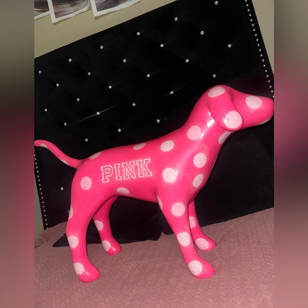 Victoria’s Secret pink mannequin dog plastic